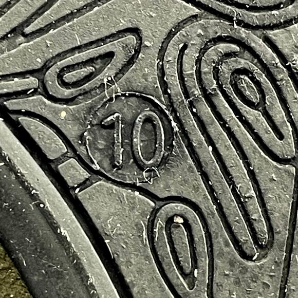 Ashley Blue Moccasin Slipper Olive Green Bow Tie Hard Flexible Bottoms Size 10 - Picture 11 of 11